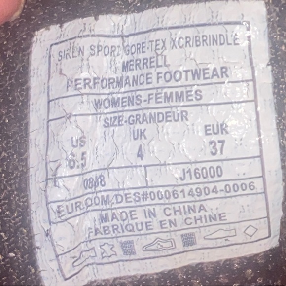 Merrell Siren Sport Gore-Tex XCR Hiking Shoes Women’s 6.5 Vibram - Picture 12 of 12